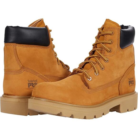 Timberland Pro Unisex Sawhorse 6" Boots WO 6 Wide Tan WP Composite Toe SR NIB - Picture 1 of 13